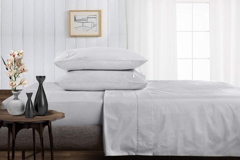 SGI bedding 100% Egyptian Cotton Sheets Full XL Size â€“ 600 Thread Count Sheets Set, Soft, Cooling, 16" Deep Pocket, Luxury Hotel Bedding, Breathable, Durable - Light Gray - Image 1